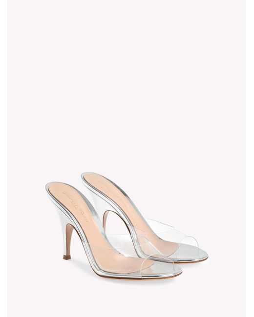 Sofia Mule 95, Argent Gianvito Rossi en coloris White