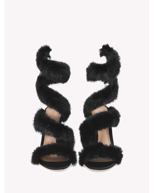 Gianvito Rossi Black Opera' Sandals And Mules, Nero