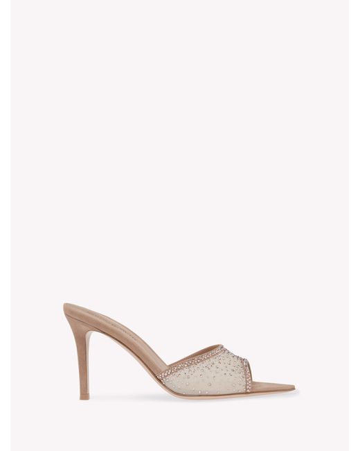 Gianvito Rossi Natural Rania Mule 85