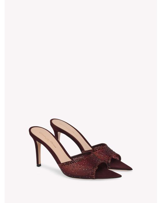 Gianvito Rossi Pink Rania Mule 85