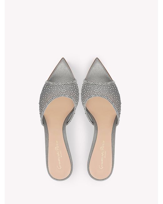 Gianvito Rossi White Rania Mule 85