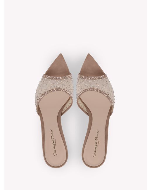 Gianvito Rossi Natural Rania Mule 85