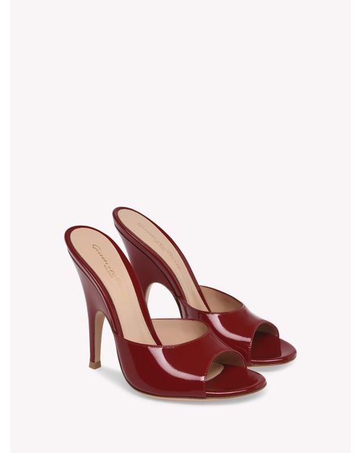 Gianvito Rossi Red Sofia Mule