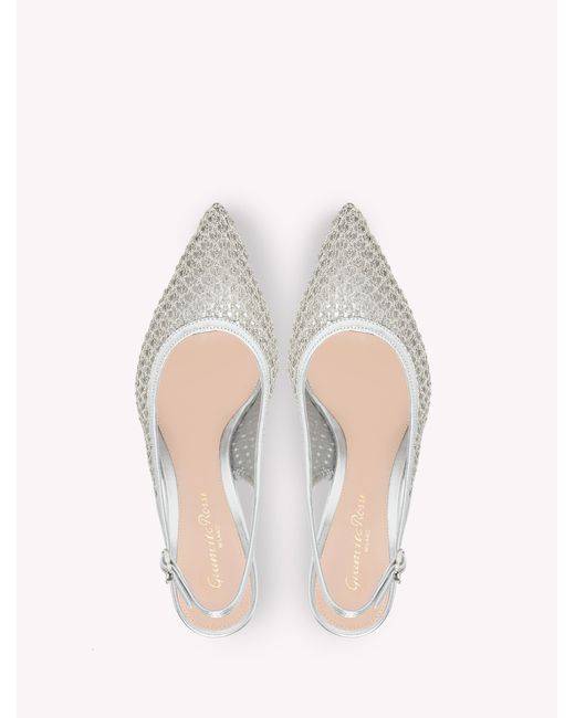Gianvito Rossi White Nikki, Slingback