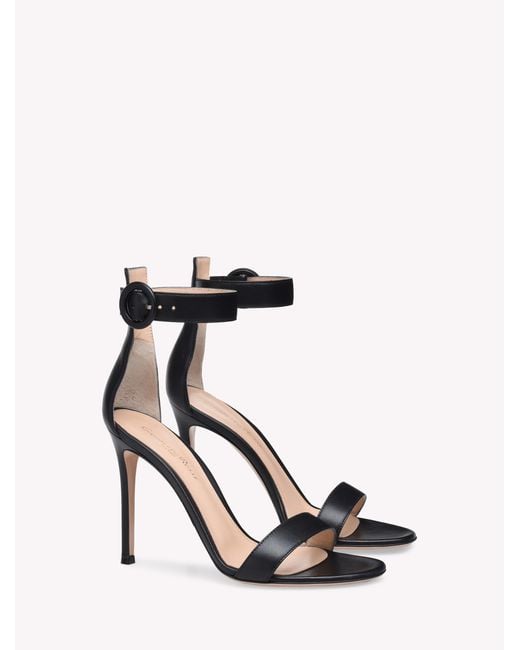 Gianvito Rossi Black Portofino 105, Sandals, , Leather