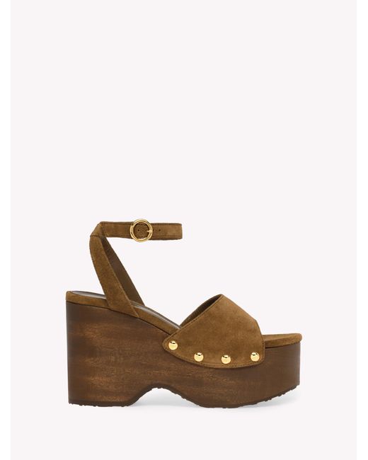 Gianvito Rossi Brown Ardèa Wedge