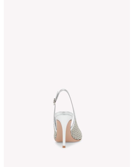 Gianvito Rossi White Nikki, Slingback