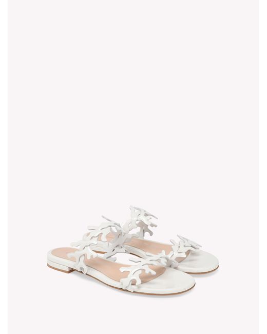 Gianvito Rossi White Ocean Mule, Flats