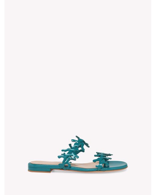 Gianvito Rossi Green Ocean Mule