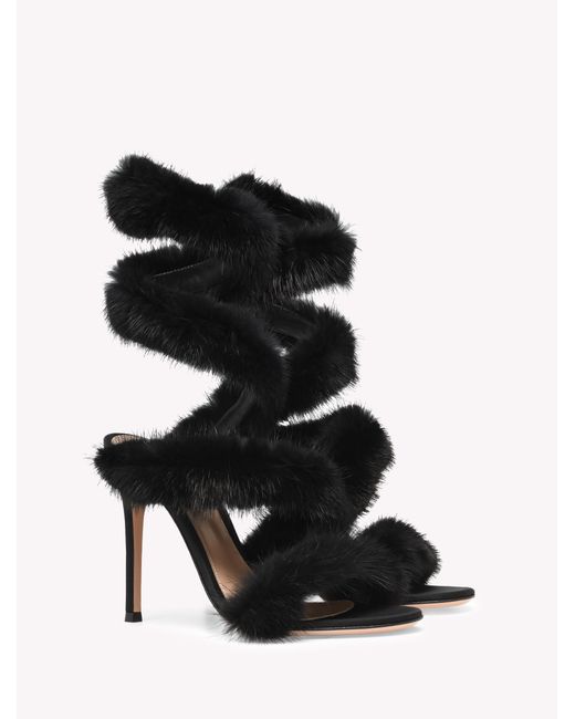 Gianvito Rossi Black Opera' Sandals And Mules, Nero