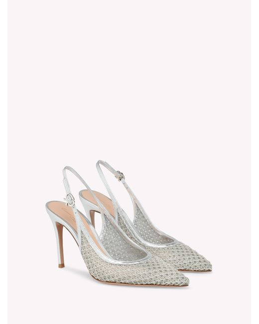 Gianvito Rossi White Nikki, Slingback