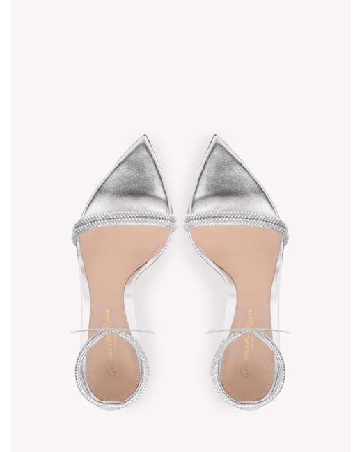 Gianvito Rossi White Montecarlo, Sandals, , Praline Suede