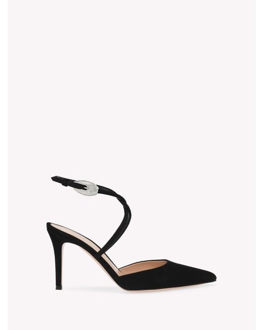 Gianvito Rossi Natural Mamba Crystal Sling