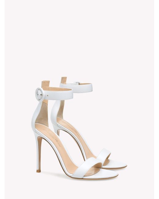 Gianvito Rossi White Portofino 105, Sandals, , Leather