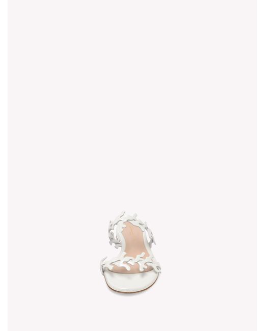 Gianvito Rossi White Ocean Mule, Flats