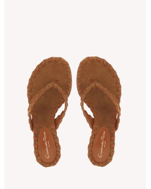 Gianvito Rossi Natural Zaira Thong, Sandals And Mules