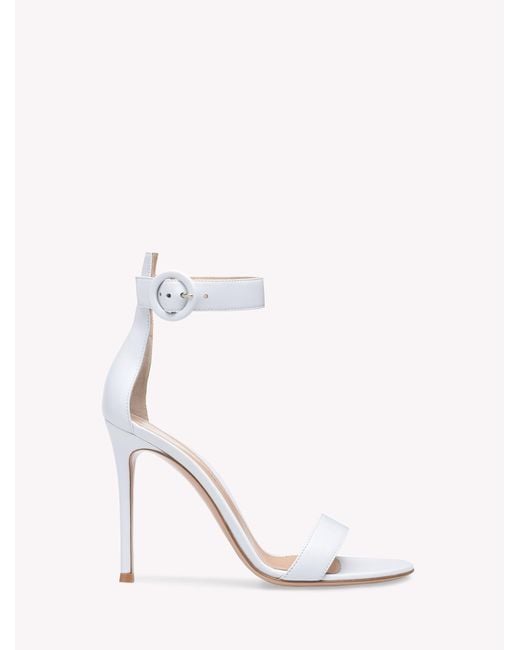 Gianvito Rossi White Portofino 105, Sandals, , Leather
