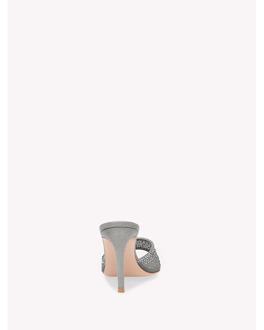 Gianvito Rossi White Rania Mule 85
