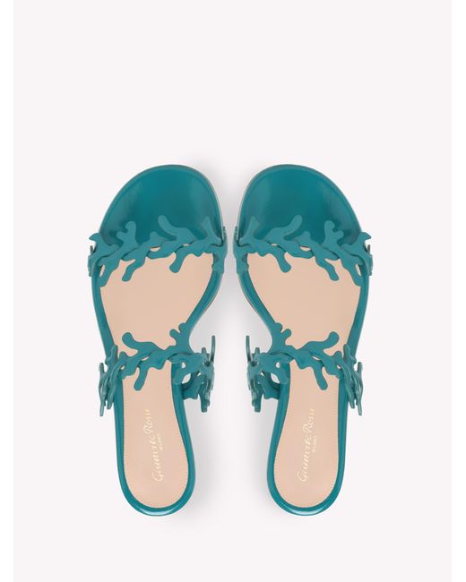 Gianvito Rossi Green Ocean Mule