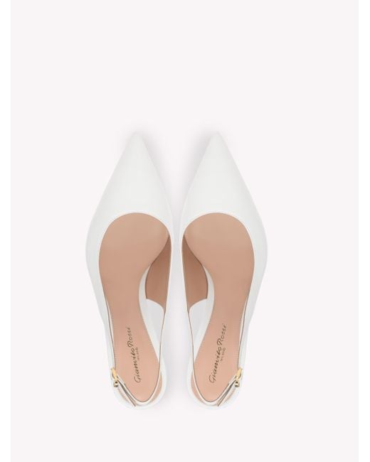 Gianvito Rossi Natural Ribbon Sling 85