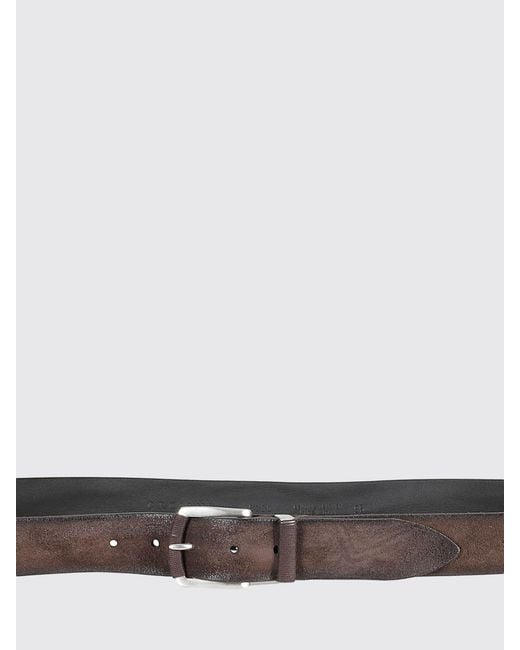 Orciani Brown Hunting Suede And Split Leather Belt for men