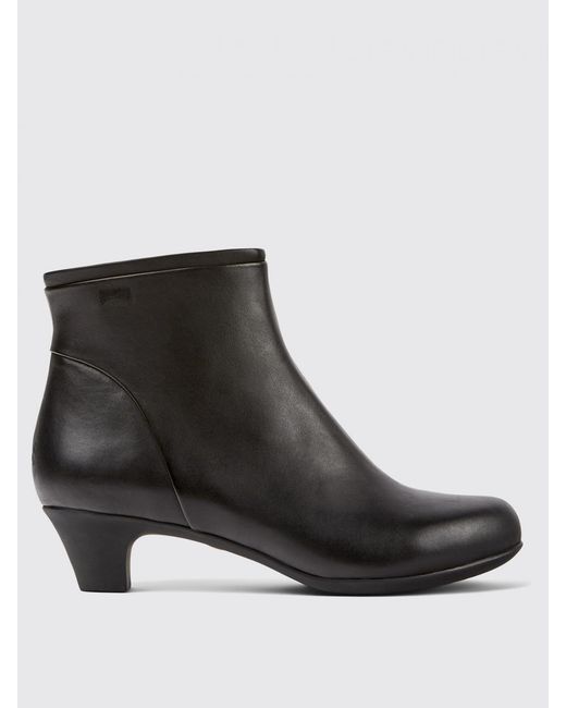 Camper Black Helena Ankle Boots Low Heel