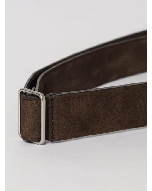 Orciani White Nobuckle Suede Belt for men