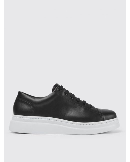 Camper Black Runner Up Sneakers In Calfskin