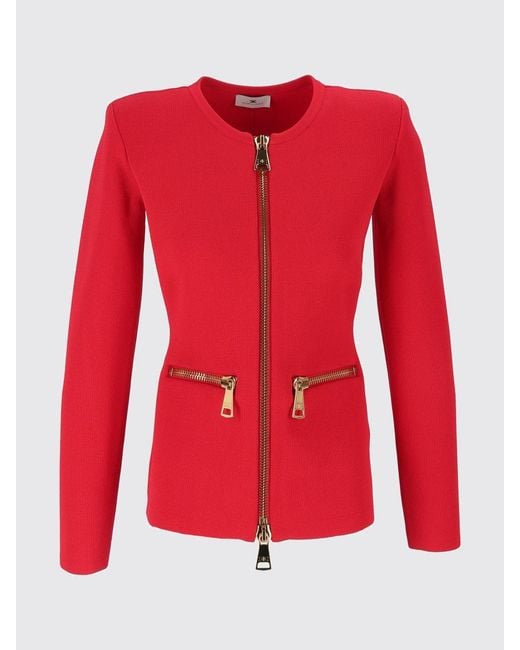 Elisabetta Franchi Red Slim Fit Cardigan