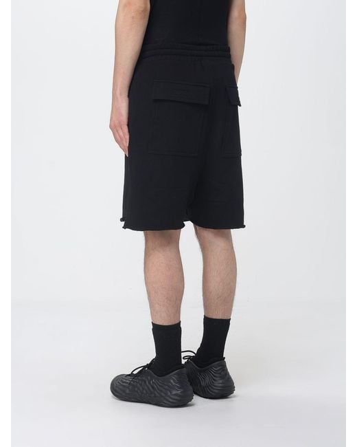 Thom Krom Black Cotton Jogging Shorts for men