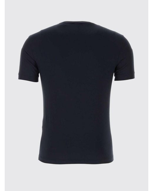Giorgio Armani Blue Viscose T-Shirt for men