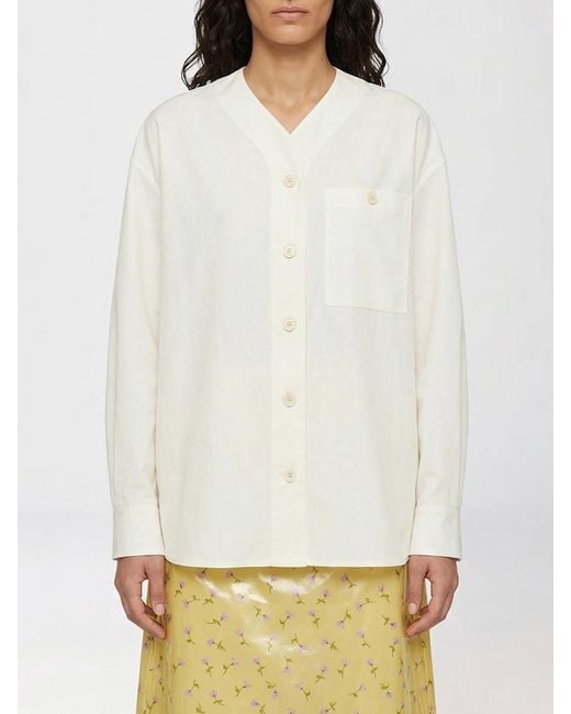 Jil Sander White Linen Shirt