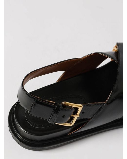 Marni White Leather Sandal