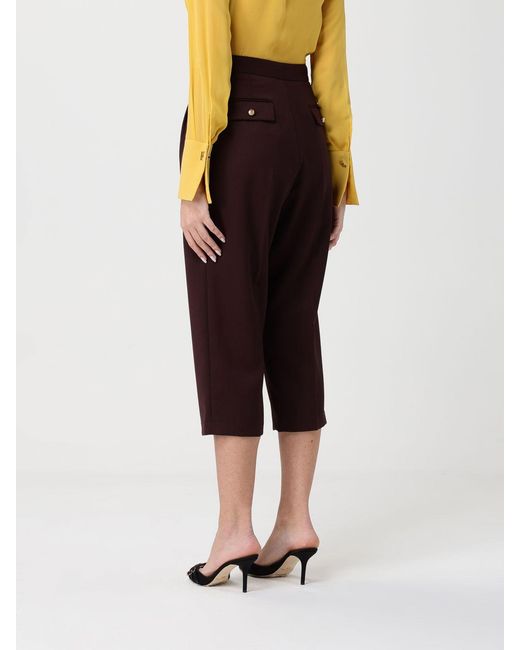 Elisabetta Franchi Black Cropped Crêpe Trousers