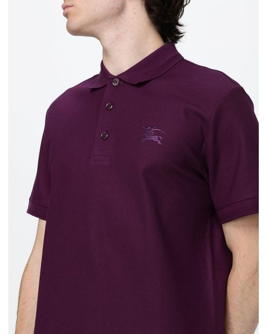 Burberry Purple Polo Shirt for men