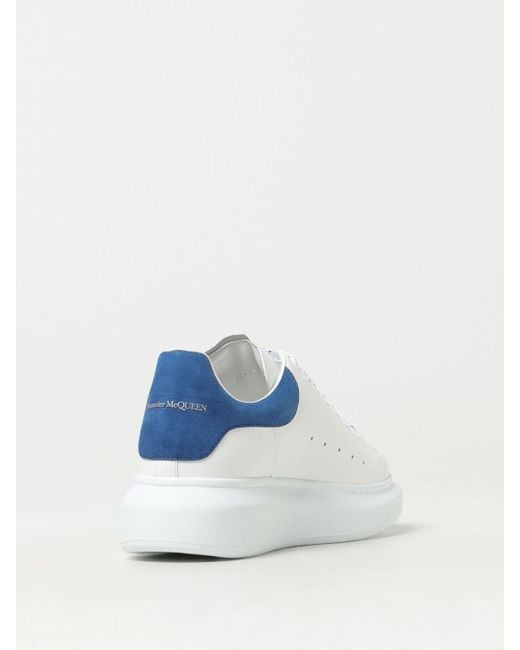 Alexander McQueen Blue Larry Leather Sneakers
