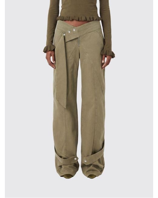 Blumarine Green Low-Rise Boyfriend Denim Jeans With America Pockets