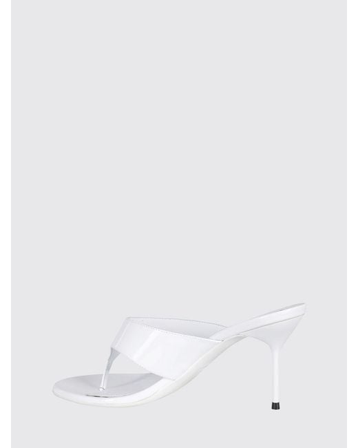 Paris Texas White Lidia Patent Leather Mules