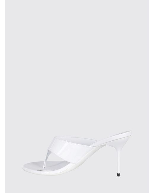 Paris Texas White Lidia Patent Leather Mules