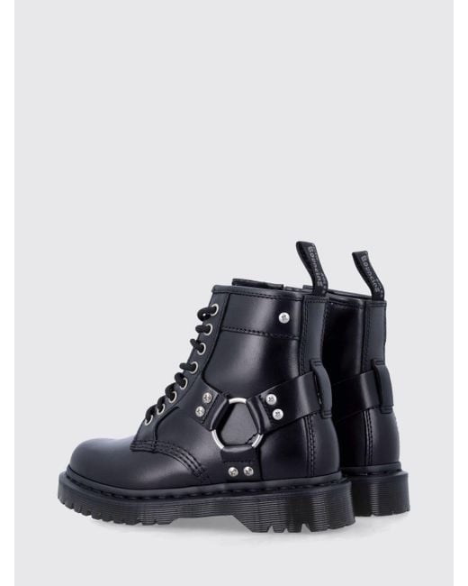 Chaussures plates noires Dr. Martens en coloris Blue