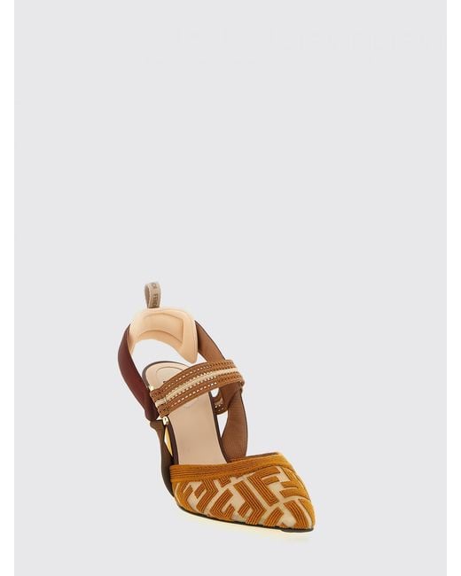 Fendi Brown Colibrì Slingback