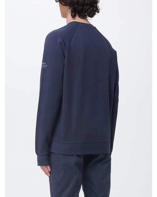 Ecoalf Blue Recycled Cotton Basic Sweatshirt for men