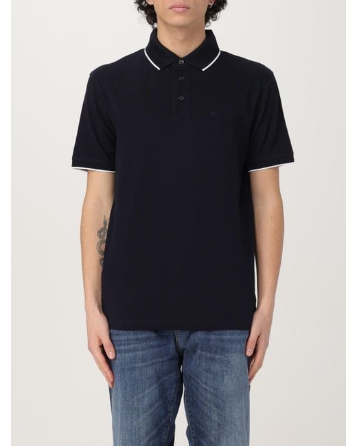 Emporio Armani Black Polo Shirt for men