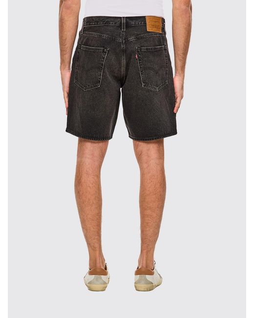 Levi's Black Cotton Denim Shorts for men