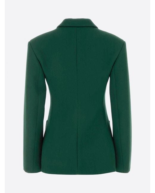 Loewe Green Wool Blend Single Breasted Blazer