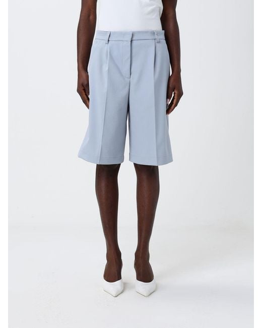 Pinko Blue Crepe Shorts