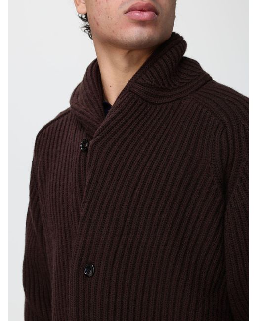 Filson Black Button-Up Shawl Collar Wool Cardigan With Dropped Shoulders for men