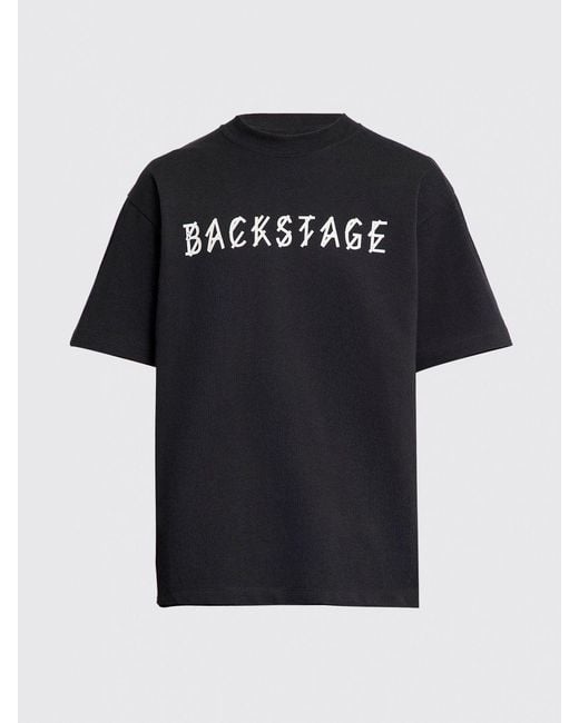 44 Label Group Black Maxi Logo Cotton T-Shirt for men