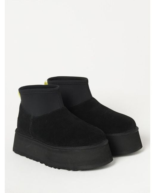 Ugg Black Classic Mini Dipper Stiefeletten Aus Wildleder Und Neopren