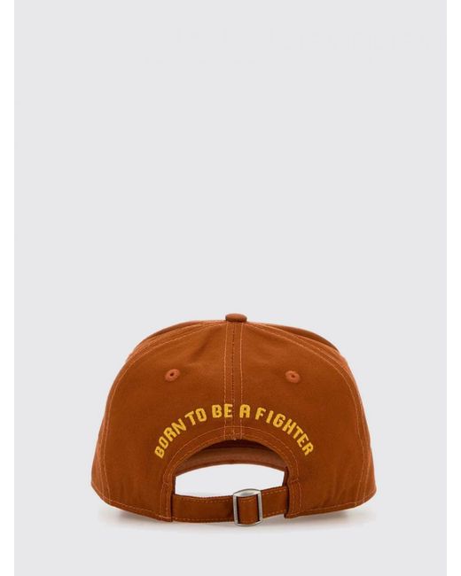 DSquared² Brown Cotton Twill Hat With Logo Patch for men